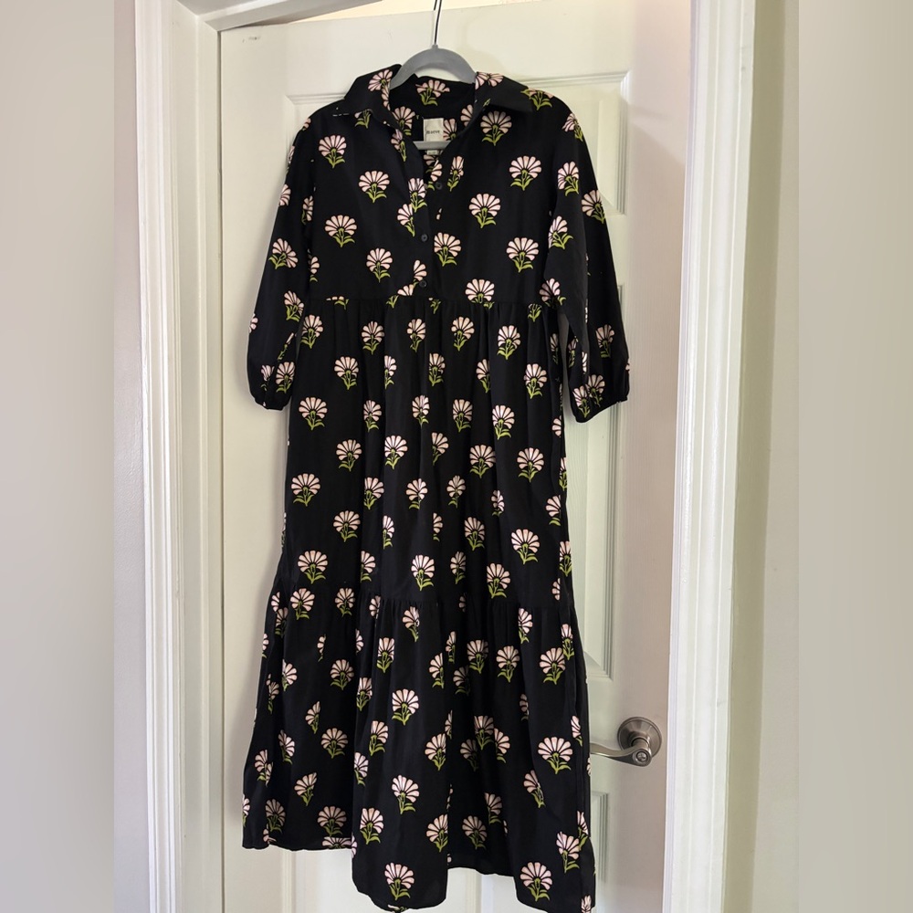 Maeve Anthropologie The Bettina Tiered Shirt Dress